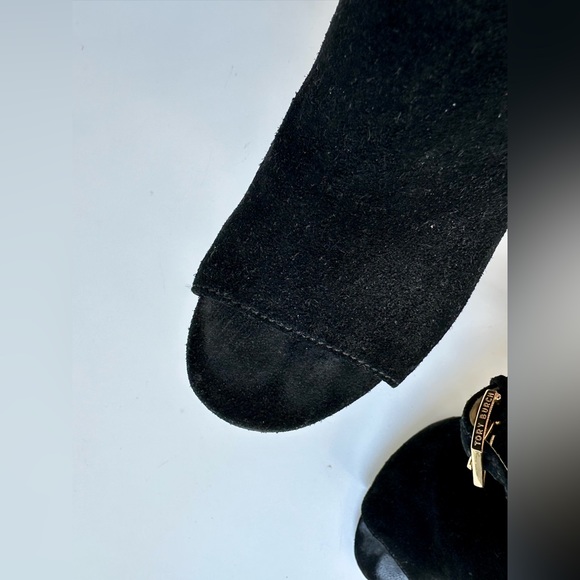 Tory Burch 'Brittania' Peep Toe Suede Bootie, black, size 9 - Picture 11 of 16